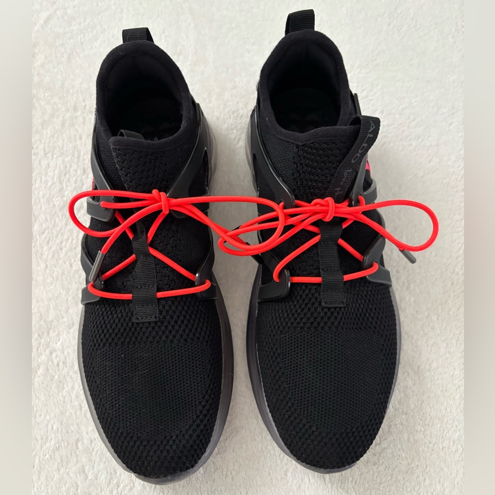 Aldo Black Athletic Sneakers with Holographic.